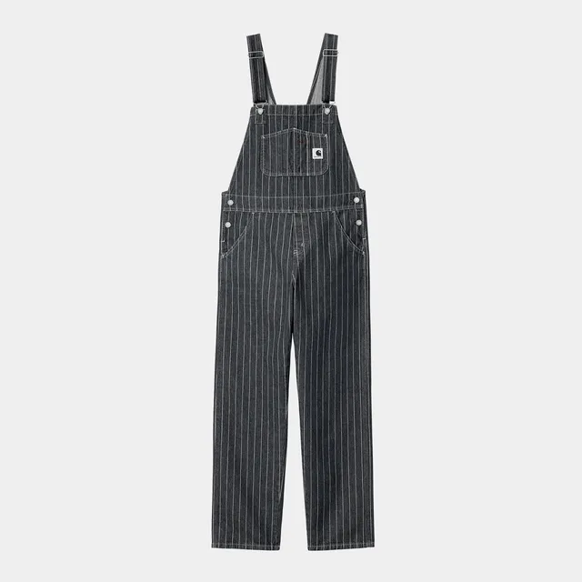 Carhartt WIP - W' Bib Heavy Stone Wash Black - Dungarees