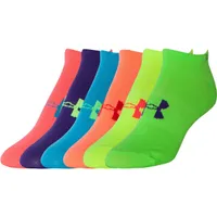 Girl's Essential No Show Socks Six-Pack