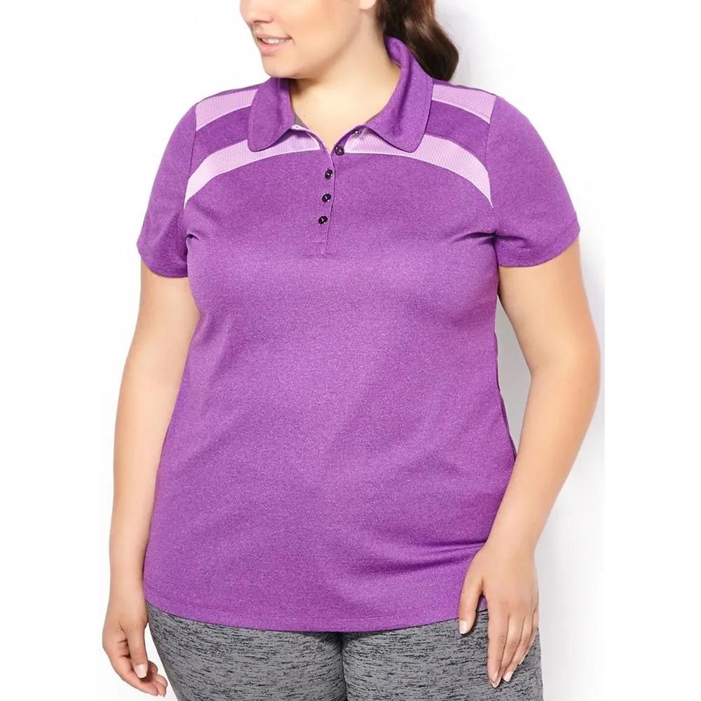 Women's Mesh Blocked Double Knit Polo