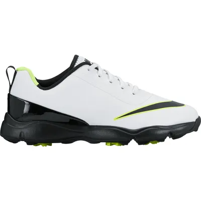 Juniors Control Spiked Golf Shoe-White/Black