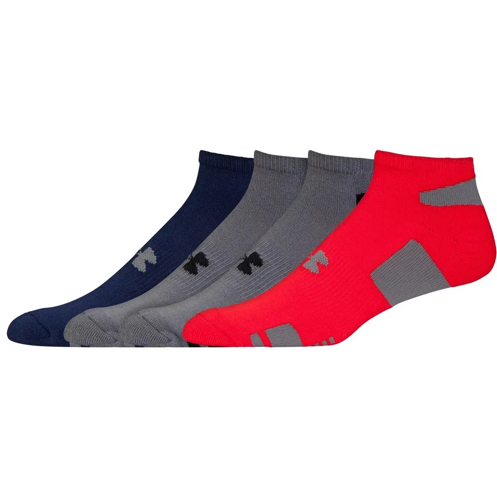 Men's Heatgear No Show Socks - 4 Pack