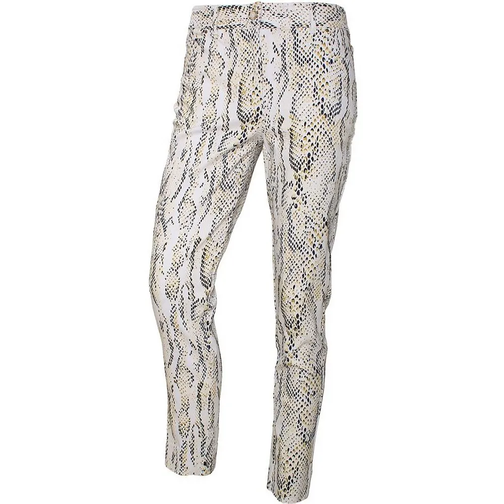 Women's Python Print 5 Pocket Ankle Pant