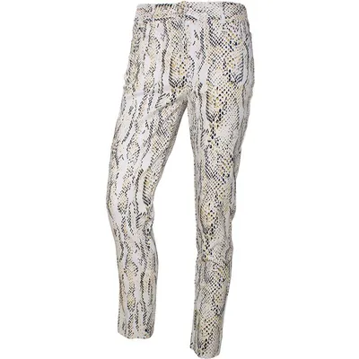 Women's Python Print 5 Pocket Ankle Pant