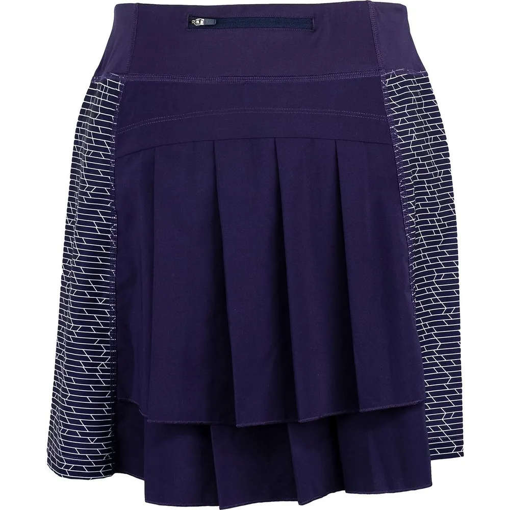 Women's Printed Knit Woven Fashion Skort