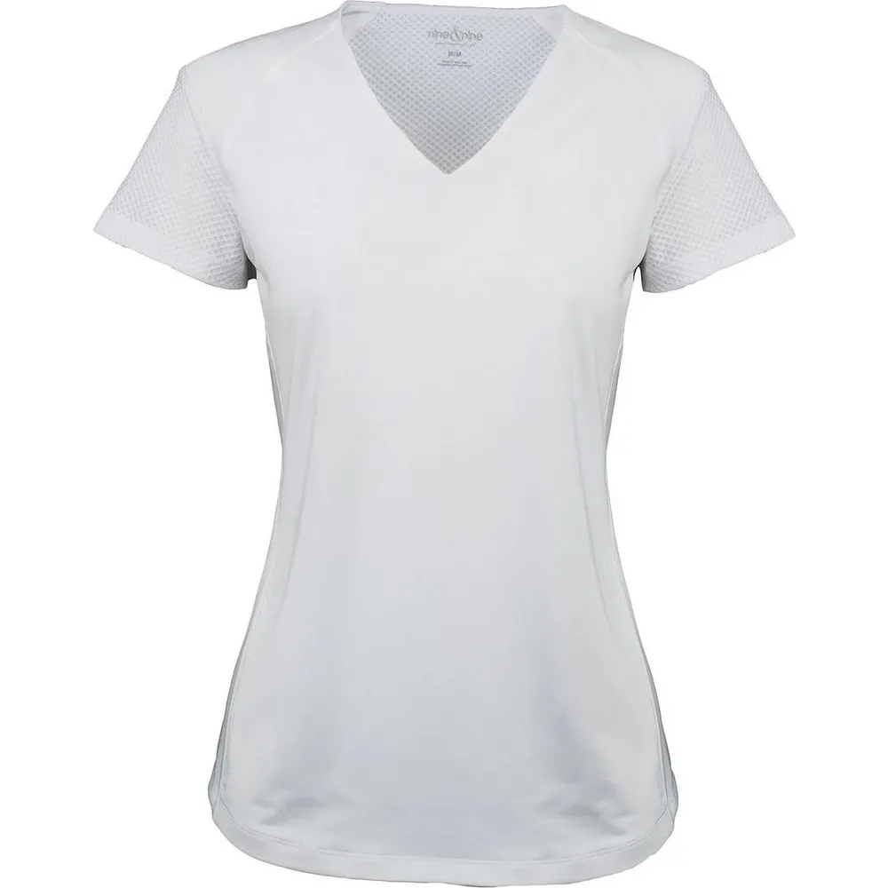 Women's Notch Neck No Collar Short Sleeve Polo