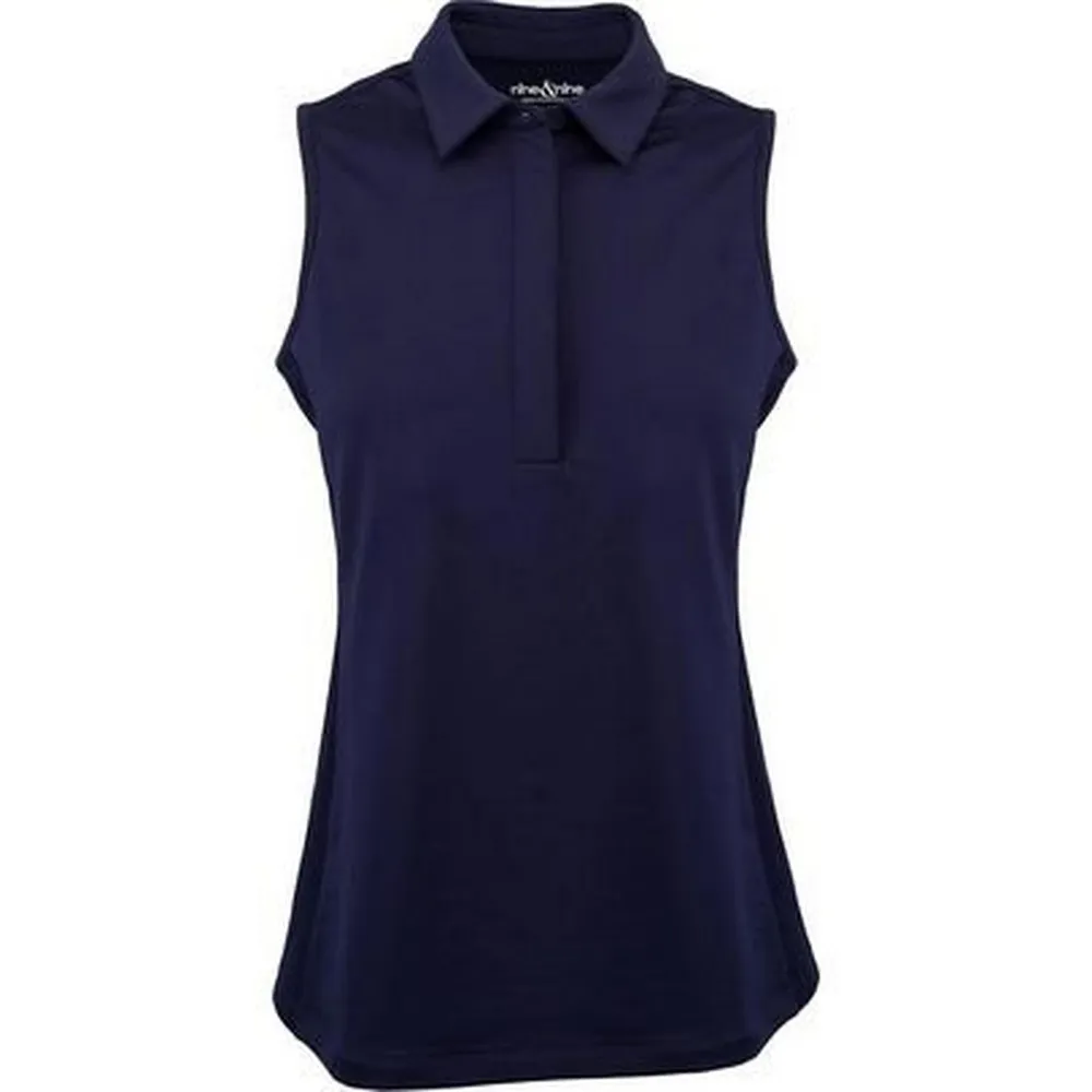 Women's Solid Sleeveless Racerback Polo