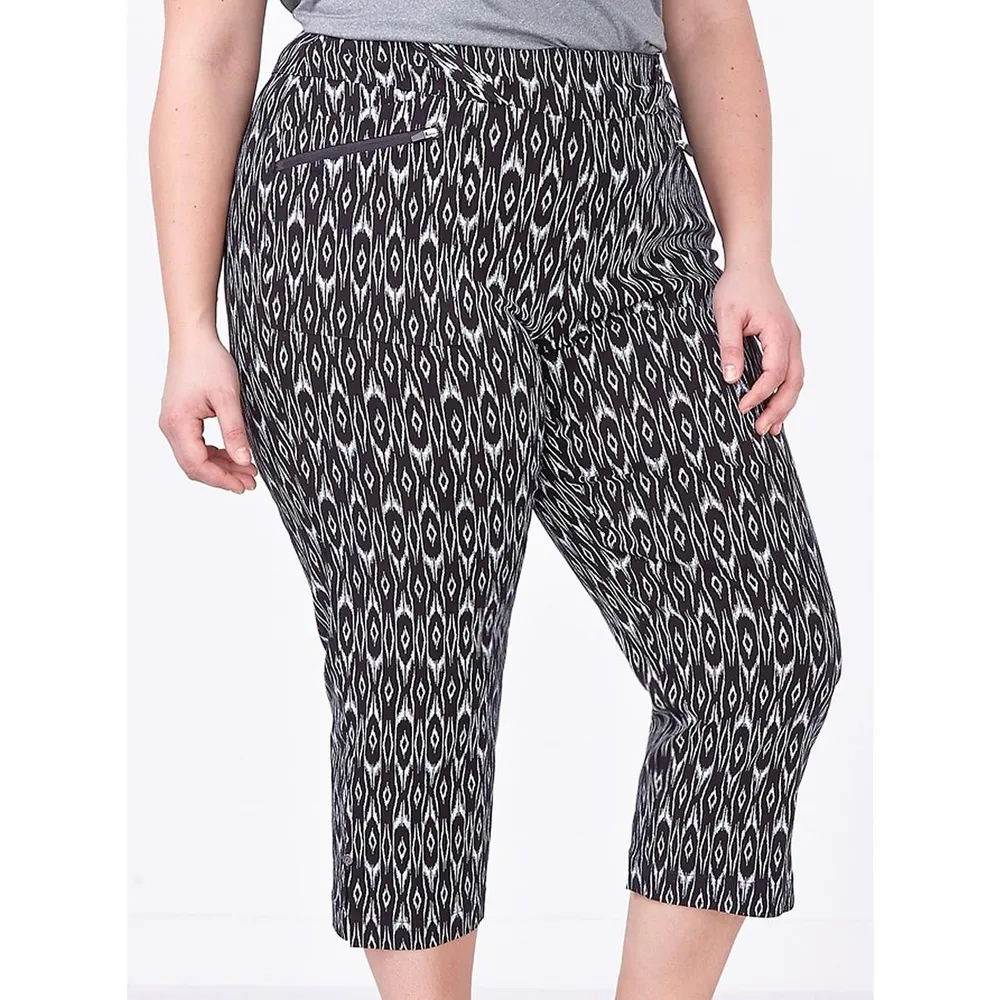 Women's Printed Stretch Twill Capri