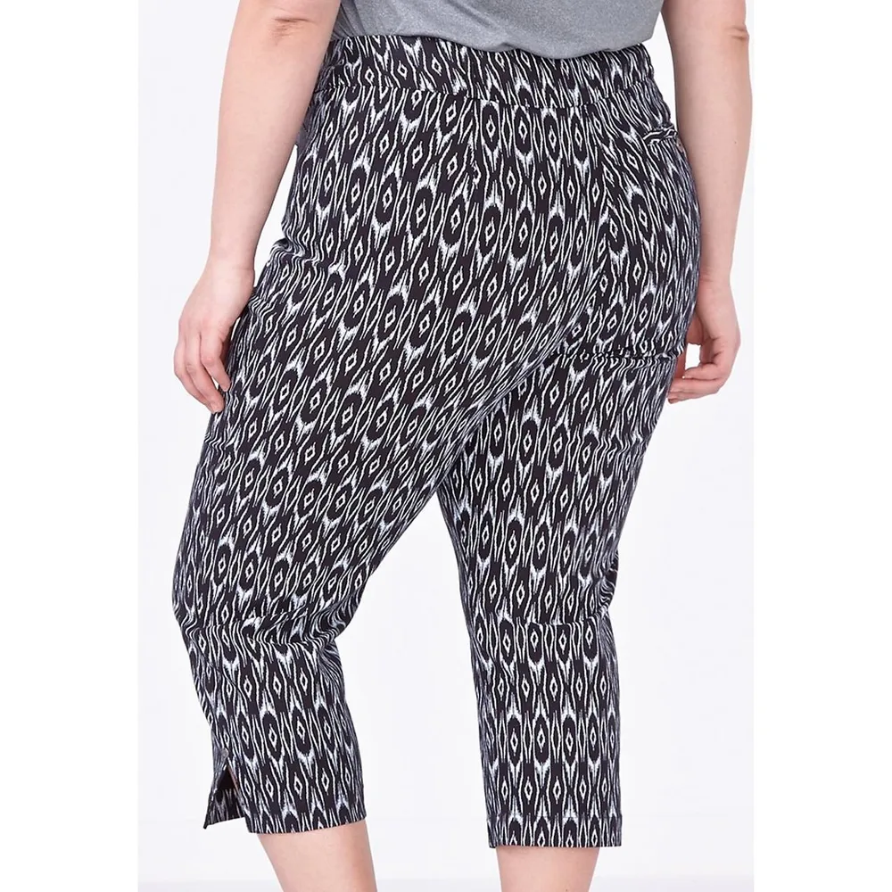 Women's Printed Stretch Twill Capri