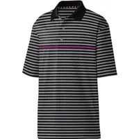 Men's Pique Striped Short Sleeve Polo