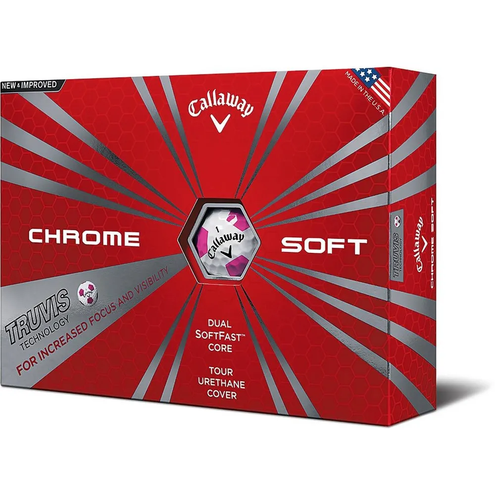 Chrome Soft Truvis Pink 12PK Golf Balls