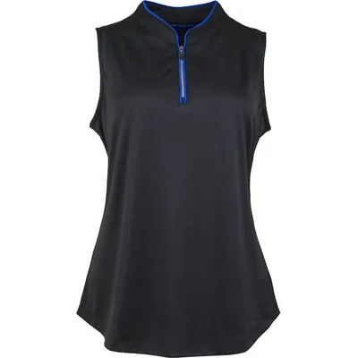 Women's Funnel Neck Sleeveless Polo