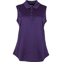 Women's Fine Stripe Sleeveless Polo