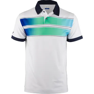 Men's Ombre Chest Print X Short Sleeve Polo