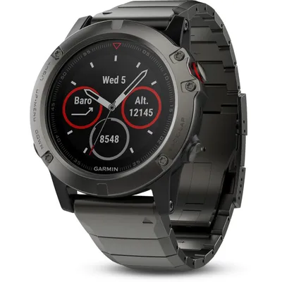 Slate Gray fenix 5 with Black Band, Performer Bundle