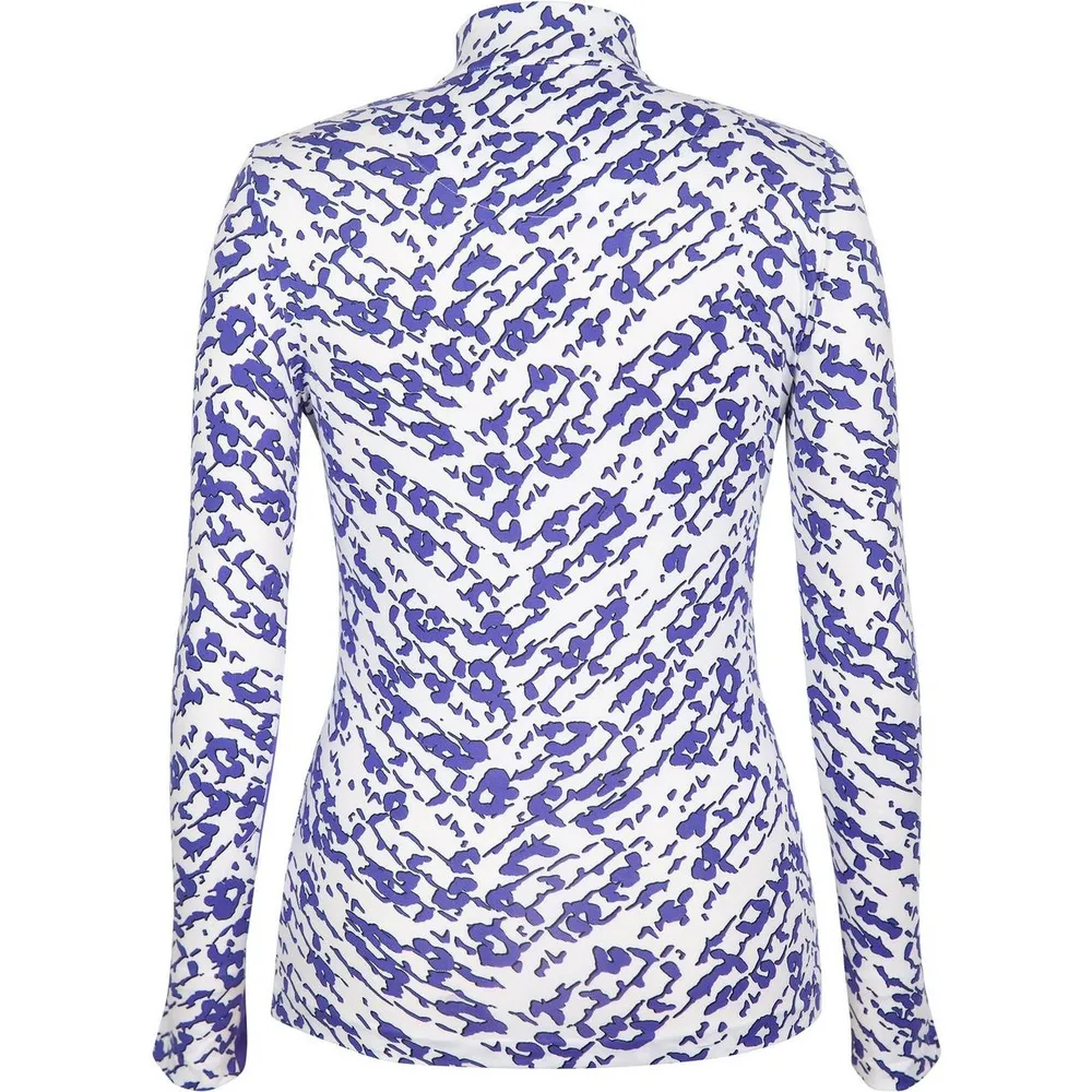 Womens Adele Printed Long Sleeve Mock