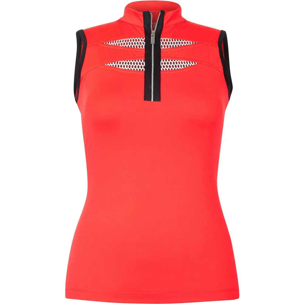 Womens Beckett Mesh Insert Sleeveless Top