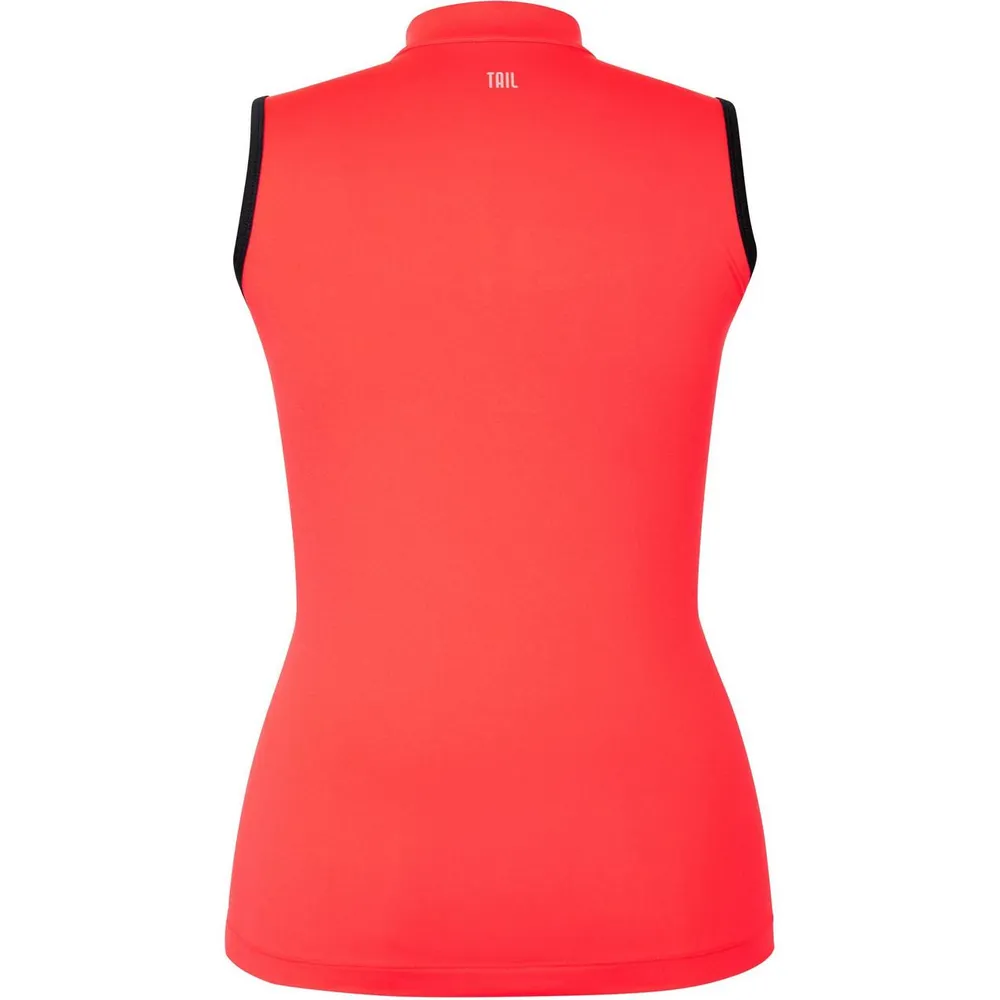 Womens Beckett Mesh Insert Sleeveless Top