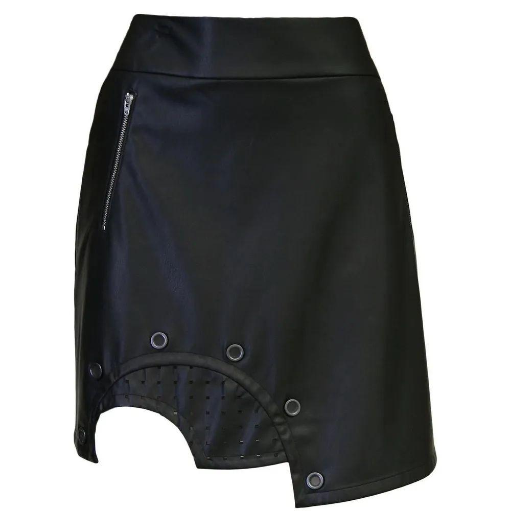 Women's Faux Leather Skirt