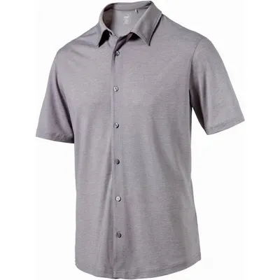 Men's Knit Button Up Short Sleeve Shirt