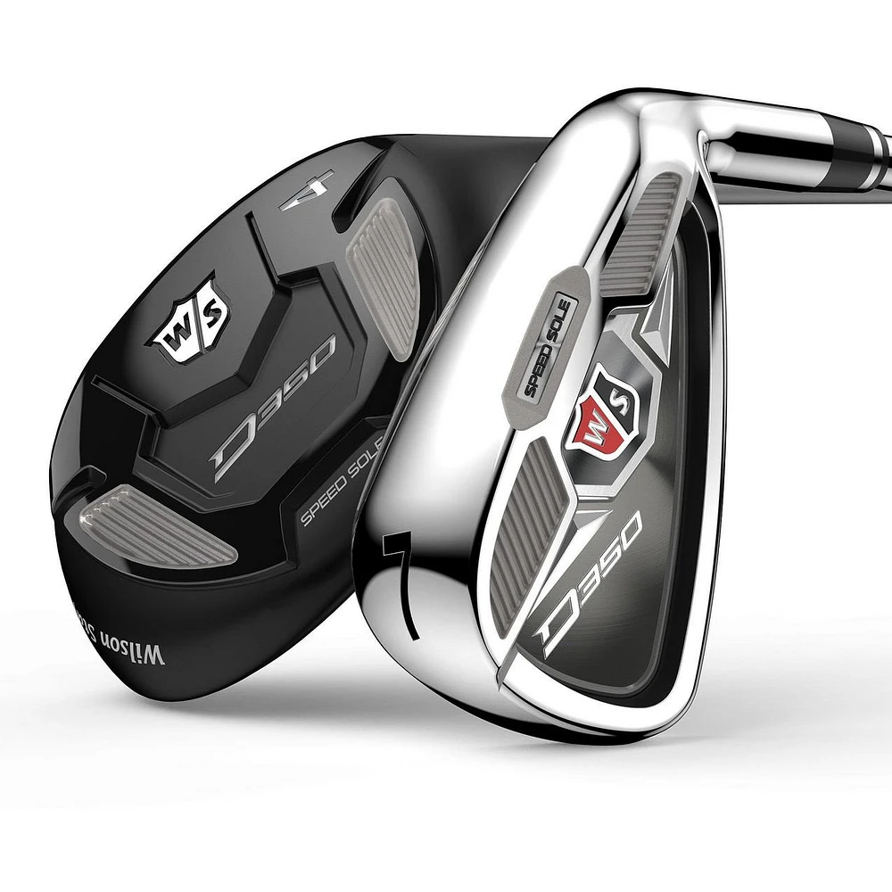 D350 4H-5H, 6-PW, GW Combo Iron Set with Steel Shafts