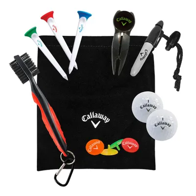 Starter Set - Pouch, Tees, Brush, Divot tool, Ball Markers, Balls