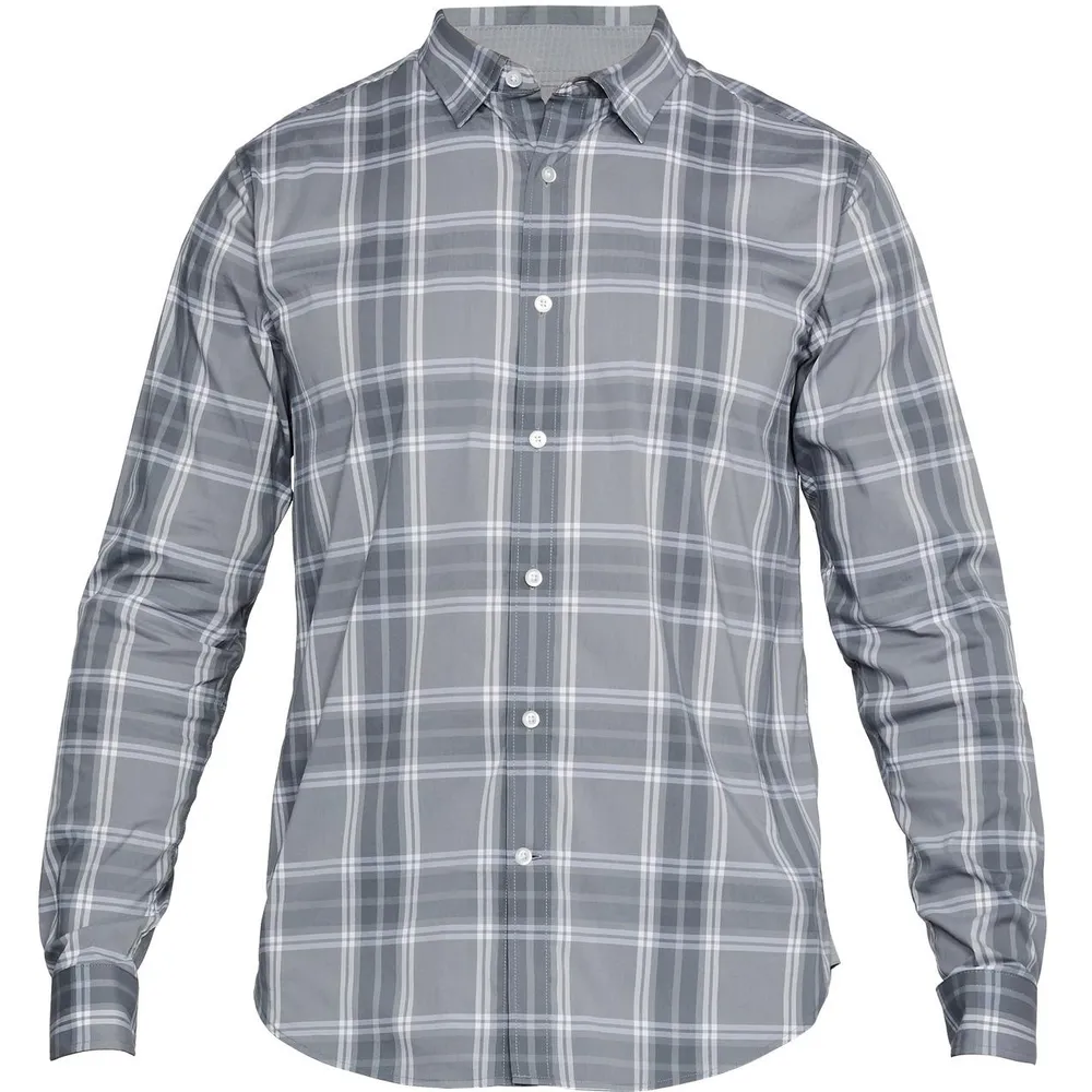 Men's Performance Plaid Woven Long Sleeve Shirt