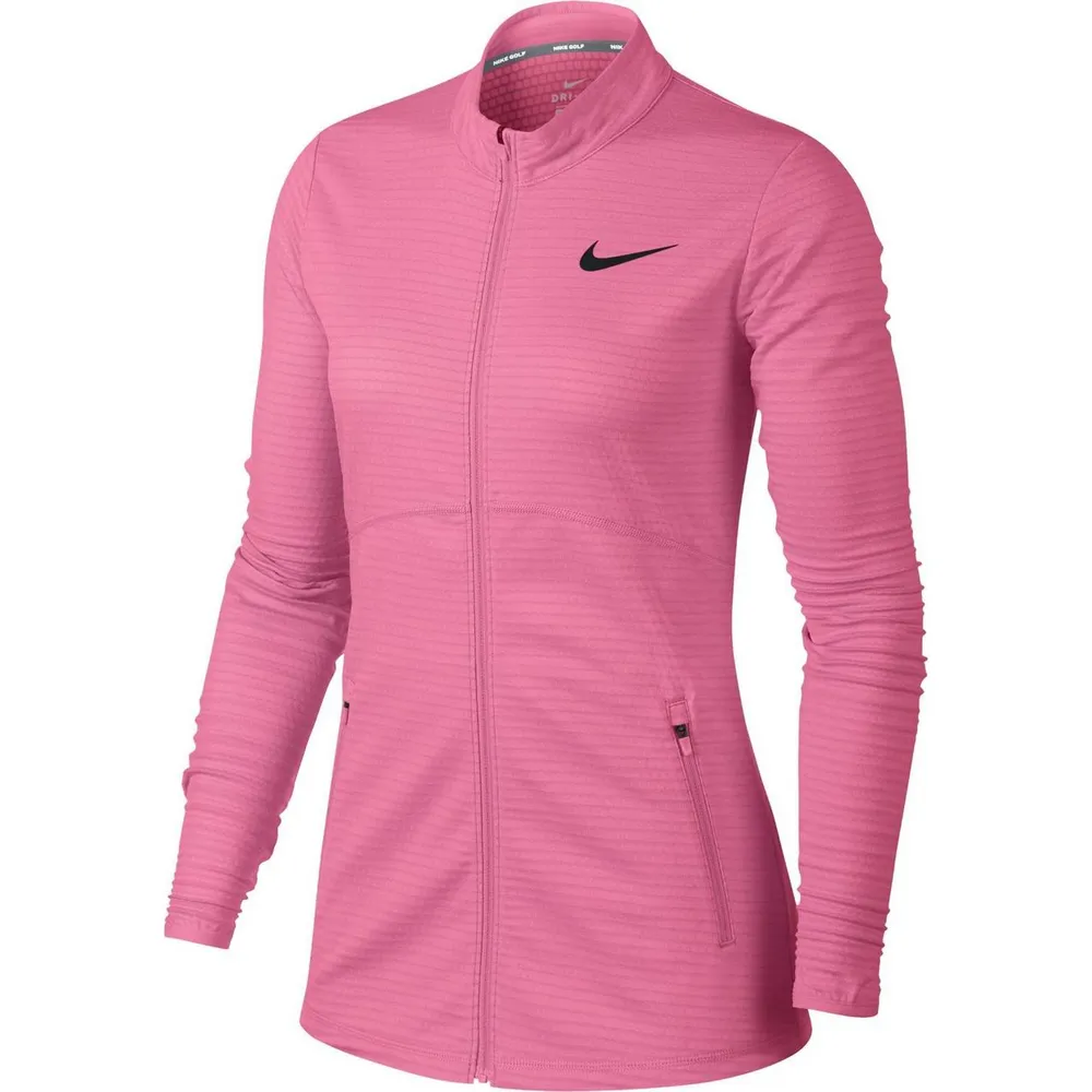 Womens Dri-Fit Full Zip Layering Long Sleeve Top