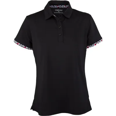 Womens Short Sleeve Tipped Polo