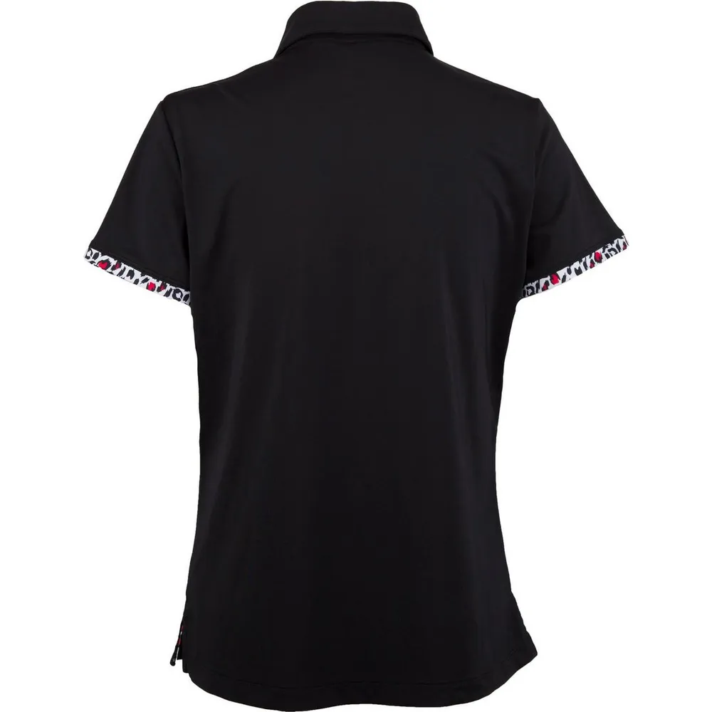 Womens Short Sleeve Tipped Polo