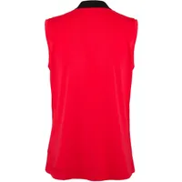 Womens Sleeveless Y-Neck Polo