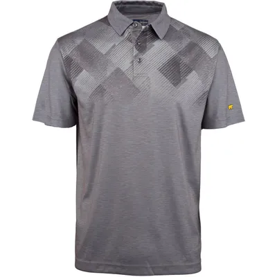 Men's Space Dye Argyle Short Sleeve Polo