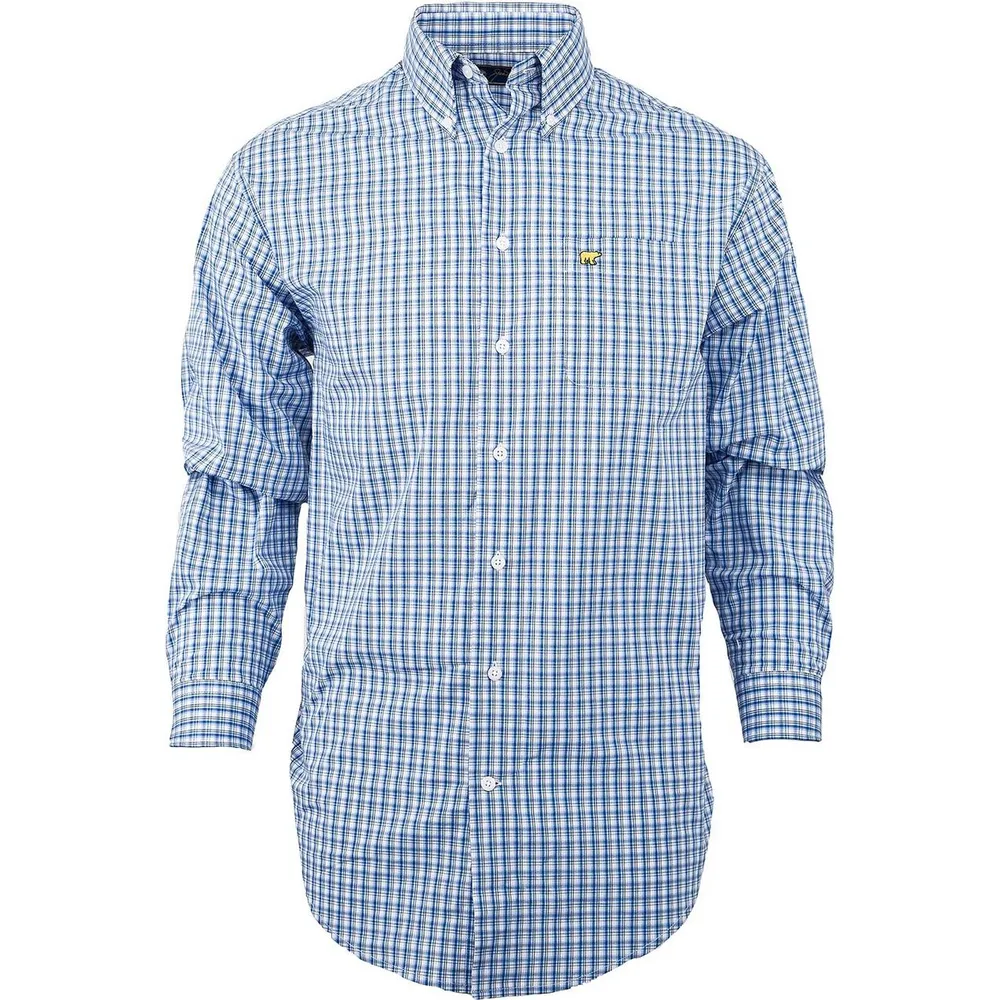 Men's Checkered Plaid Long Sleeve Button-Down Long Sleeve Shirt