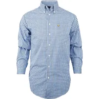 Men's Checkered Plaid Long Sleeve Button-Down Long Sleeve Shirt