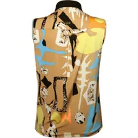 Womens Sleeveless Carnivale Print Gleam Halter