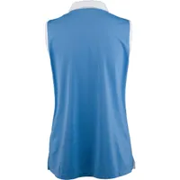 Women's Sleeveless Piped Mock Neck Polo