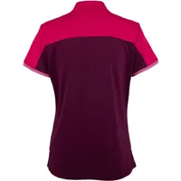 Women's Short Sleeve Solid Shoulder Polo