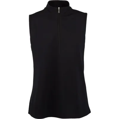 Women's Sleeveless Microdot Polo