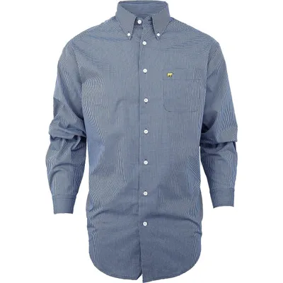 Men's Micro Plaid Long Sleeve Button-Down Long Sleeve Shirt