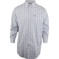 Men's Open Plaid Button-Down Long Sleeve Shirt