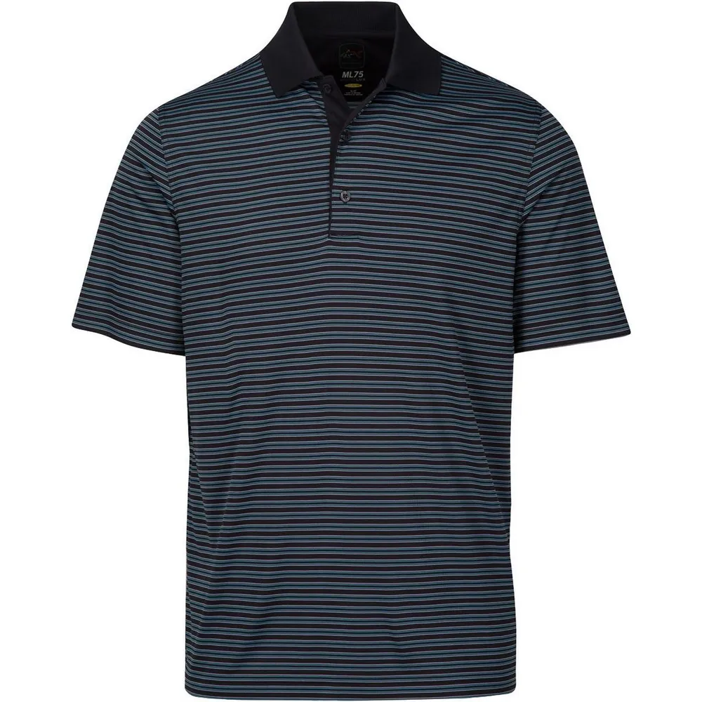 Men's Protek ML75 Microlux Stripe Short Sleeve Polo