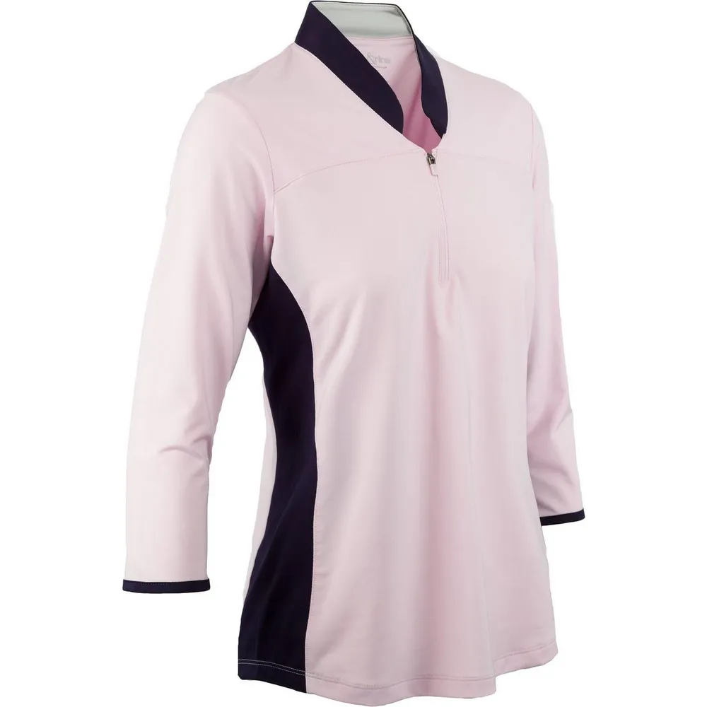 Womens 3/4 Sleeve Mock Top