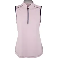 Womens Sleeveless Solid Mock Neck Top
