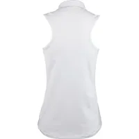 Womens Solid Sleeveless Racerback Polo