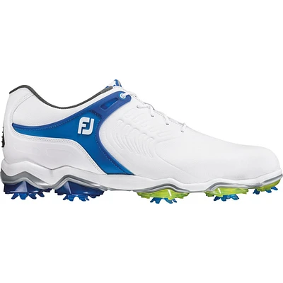 Mens Tour S Spiked Golf Shoe - WHT/BLU