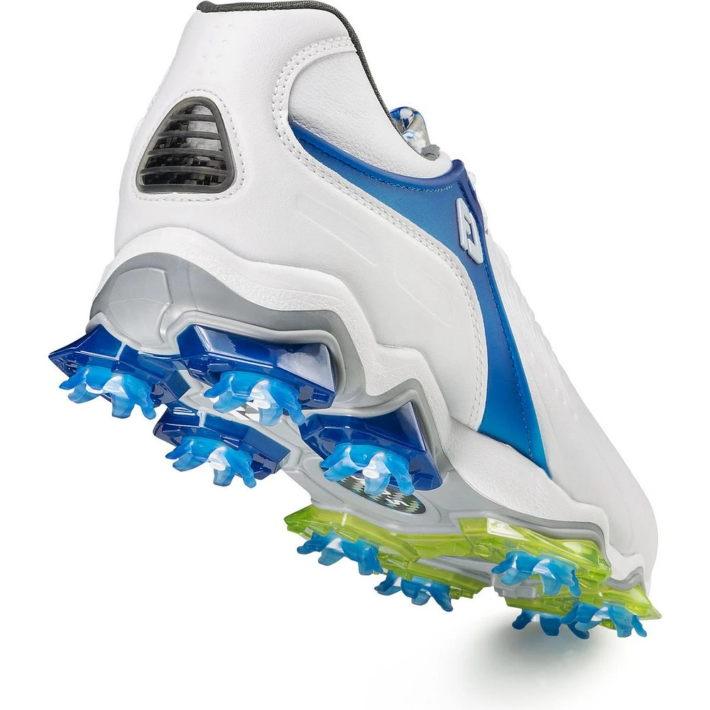 Mens Tour S Spiked Golf Shoe - WHT/BLU
