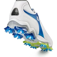 Mens Tour S Spiked Golf Shoe - WHT/BLU