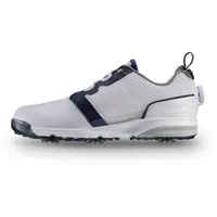 Mens Contour Fit Boa Spiked Golf Shoe - WHT/NVY