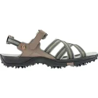 Women's Webbing Spiked Golf Sandal - Tan