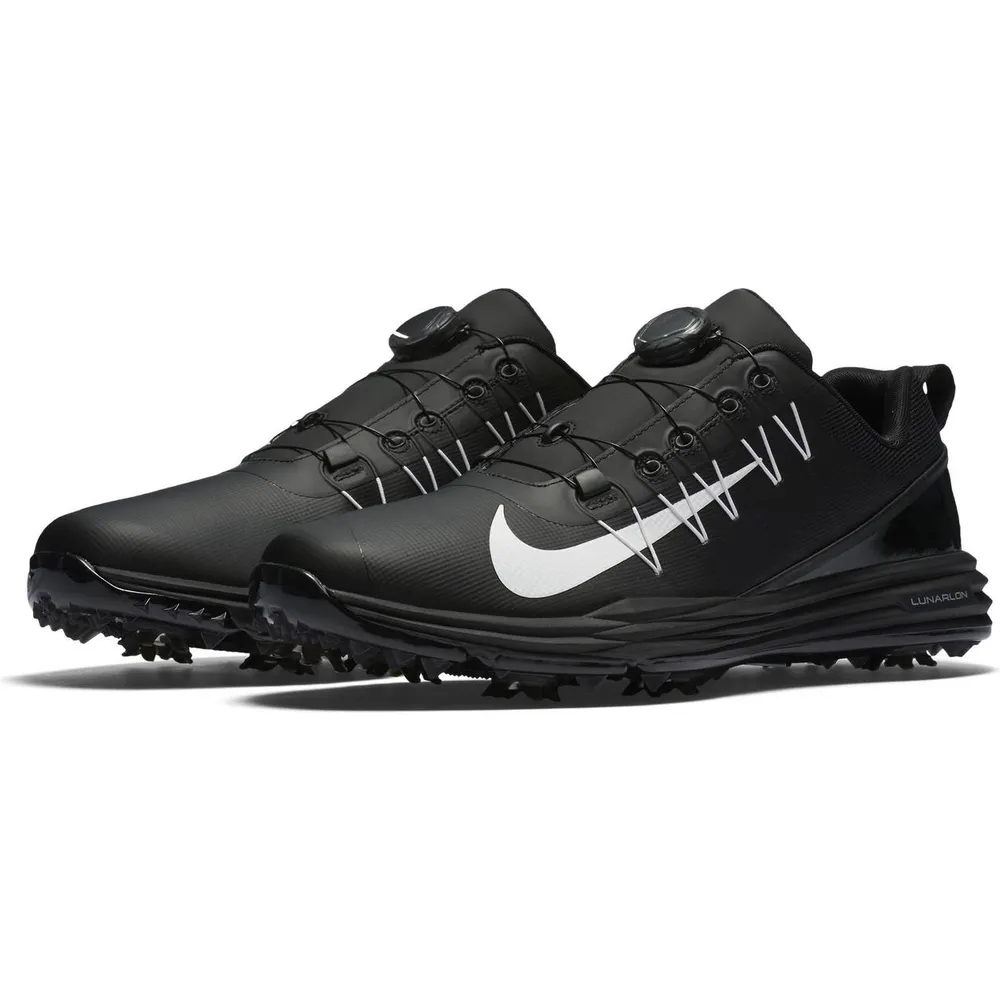 Mens Lunar Command 2 Boa Spiked Golf Shoe - BLK