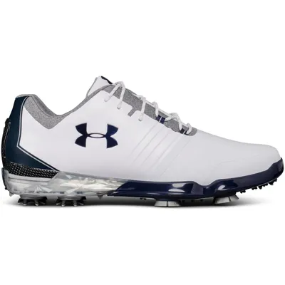 Mens Match Play Spiked Golf Shoe - WHT/GRY/NVY